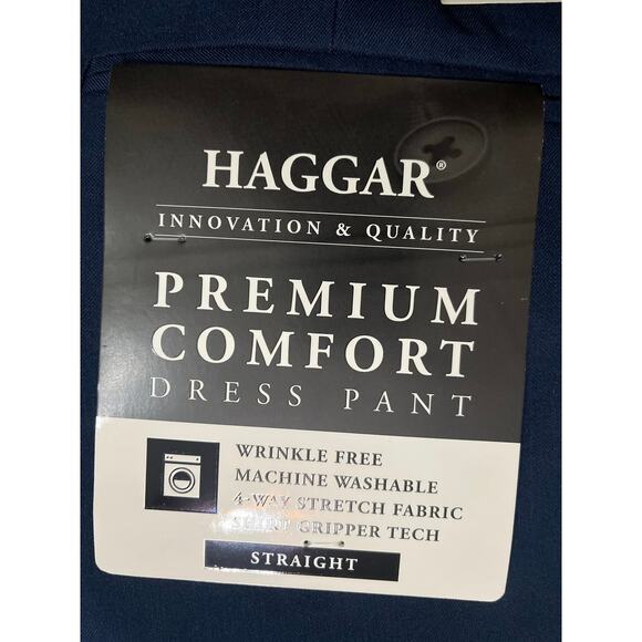 Haggar Premium Comfort Dress Pants 40x32 Straight Fit Flex Waistband Wrinkleless - Picture 5 of 6